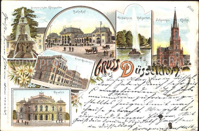Duesseldorf Hofgarten Johanniskirche Koenigsallee Theater Kunstakademie