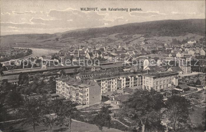 Waldshut Tiengen Rhein Blick vom Kalvarienberg