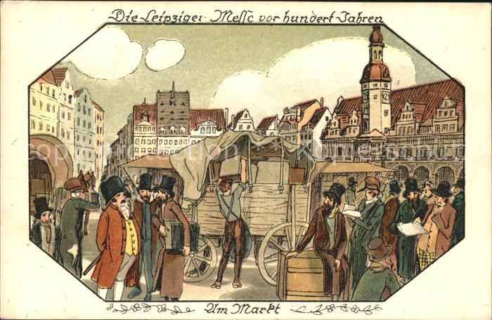 Leipzig Messe vor 100 Jahren Kuenstlerkarte