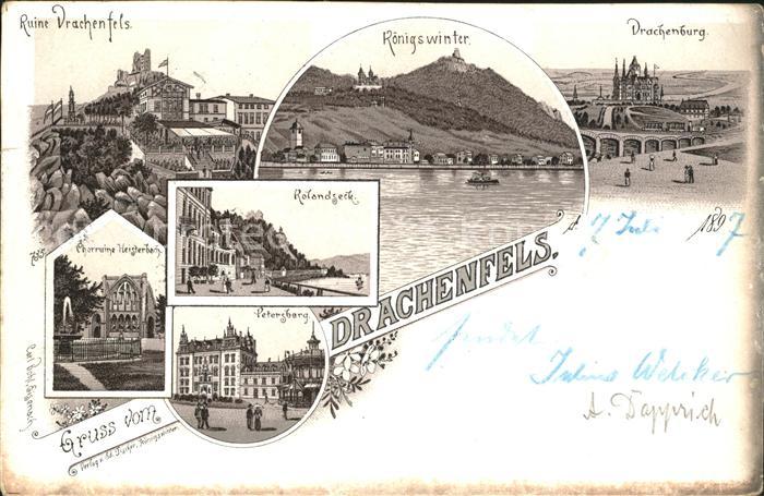 Drachenfels Koenigswinter Rolandseck Petersberg