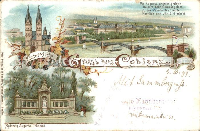 Koblenz Rhein Kastorkirche Kaiserin Augusta Denkmal