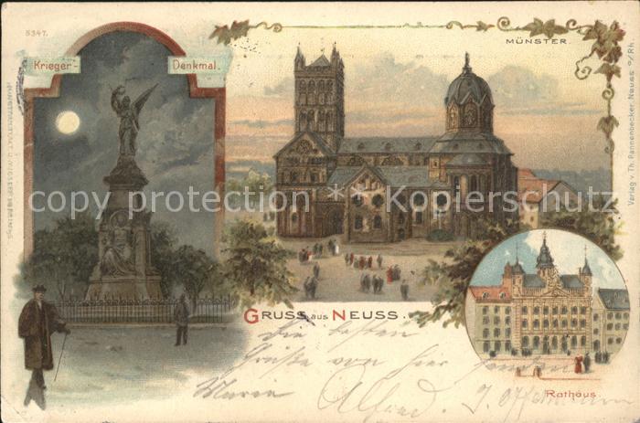 Neuss Rathaus Muenster Kriegerdenkmal