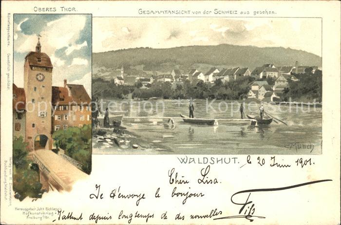 Waldshut Tiengen Rhein Kuenstlerkarte