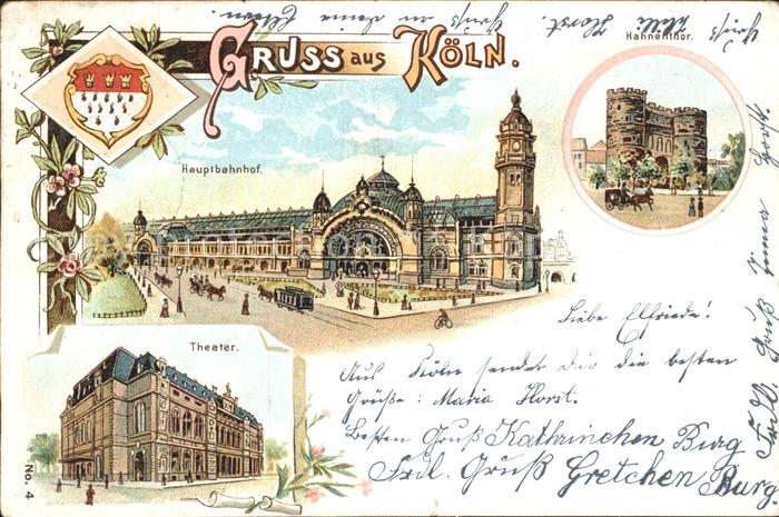 Koeln Rhein Hauptbahnhof Theater Hahnentor