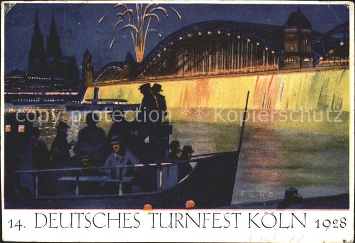 Koeln Rhein Deutsches Turnfest Kuenstlerkarte