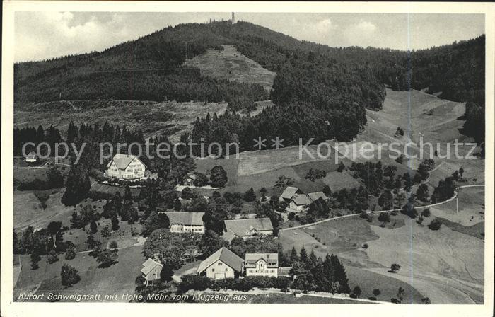 Schweigmatt Fliegeraufnahme mit Hohe Moehr Pension Greiner