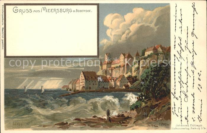 Meersburg Bodensee Kuenstlerkarte