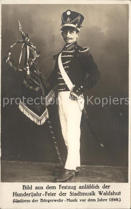 Waldshut Tiengen Rhein Portrait aus Festzug Hundertjahr Feier Stadtmusik