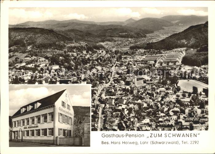 Lahr Schwarzwald Gasthaus zum Schwanen Fliegeraufnahme