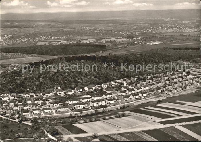 Grossbettlingen Fliegeraufnahme Wohnsiedlung Cafe Veit