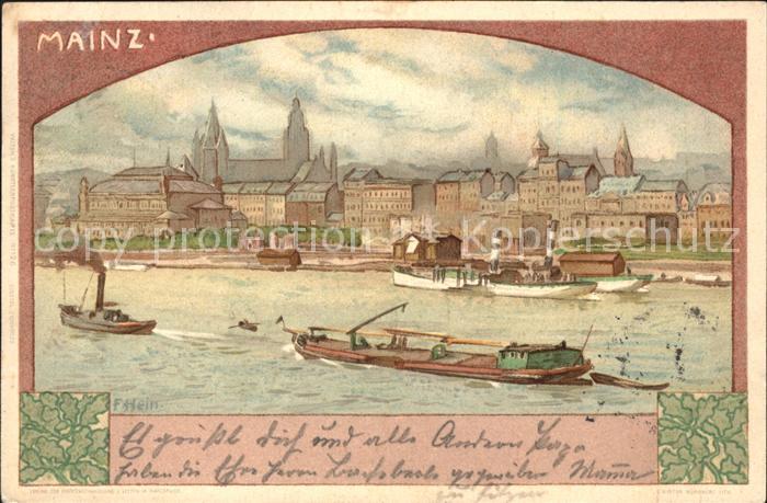 Mainz Rhein Kuenstlerkarte