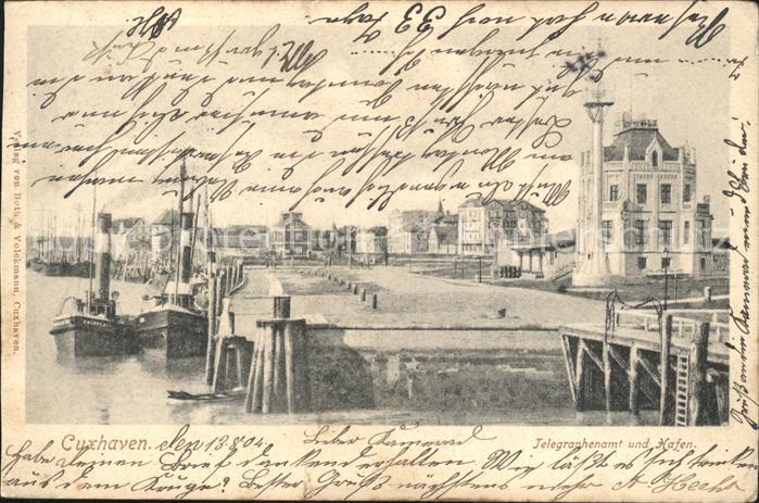 Cuxhaven Nordseebad Hafen und Telegraphenamt