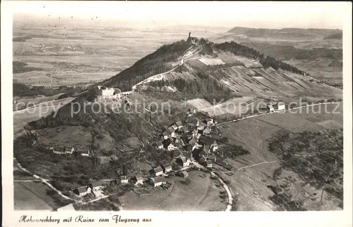 Hohenrechberg mit Ruine Fliegeraufnahme