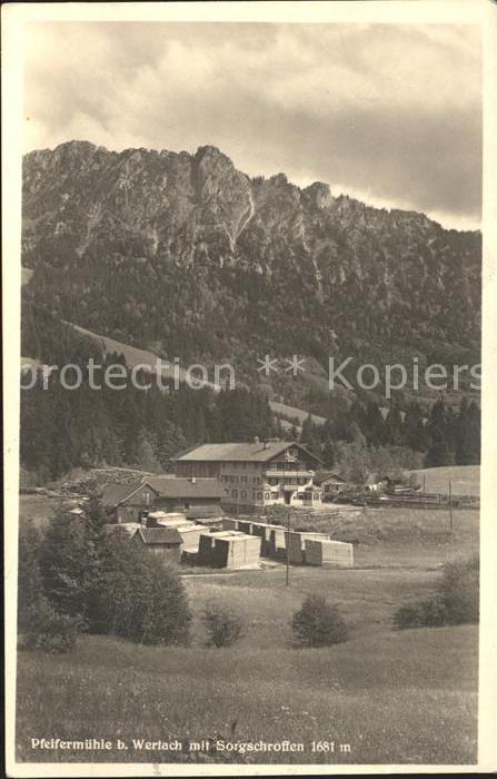 Wertach Pfeffermuehle mit Sorgschroffen