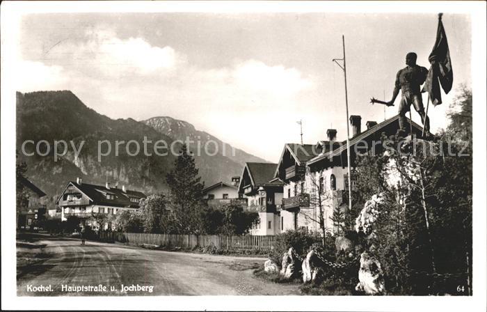 Kochel See Hauptstrasse und Jochberg