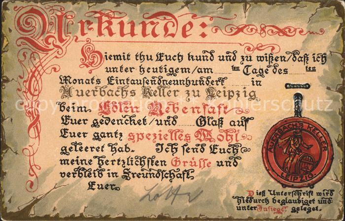 Leipzig Urkunde