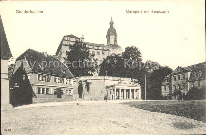 Sonderhausen Kyffhaeuserkreis Marktplatz mit Hauptwache