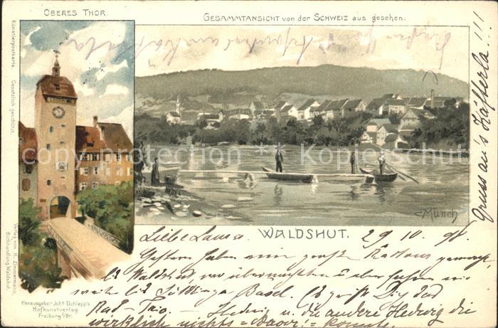 Waldshut Tiengen Rhein Kuenstlerkarte Munch