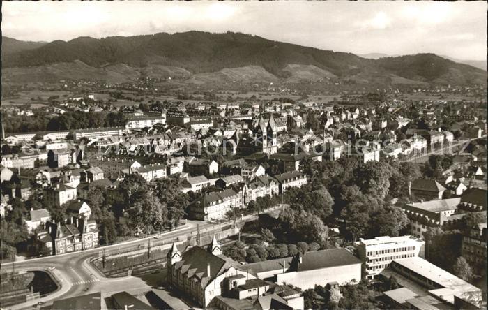Offenburg Fliegeraufnahme Unionbruecke Oststadt