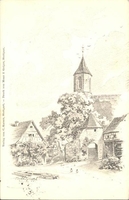 Stuttgart Kirche Kuenstlerkarte