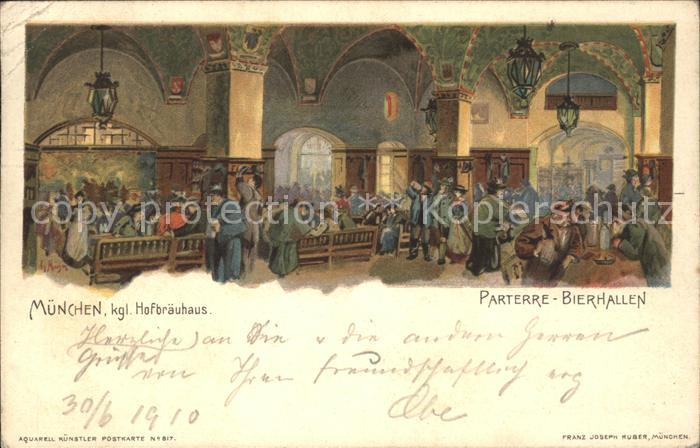 Muenchen Hoefbraeuhaus Parterre Bierhallen