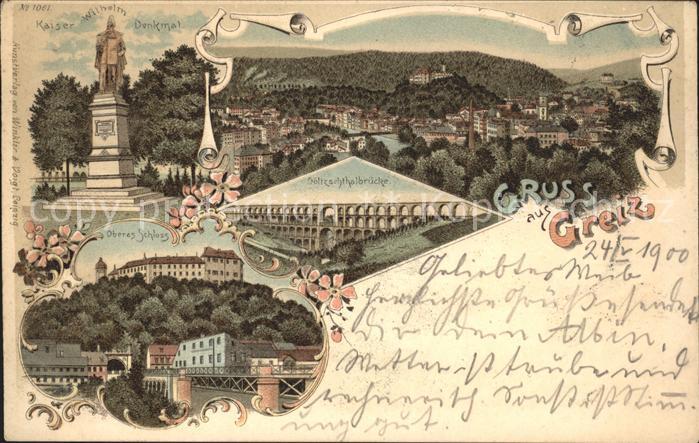 Greiz Thueringen Kaiser Wilhelm Denkmal Viadukt