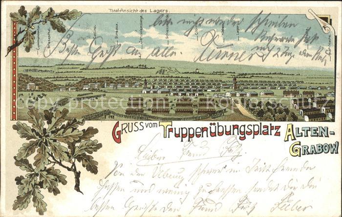 Alten-Grabow Truppenuebungsplatz Zeichnung Baracken