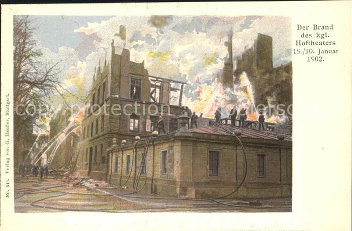 Stuttgart Brand des kgl. Hoftheaters