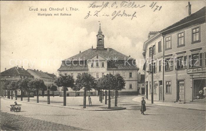 Ohrdruf Marktplatz mit Rathaus