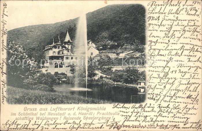 Koenigsmuehle Neustadt Weinstrasse Park Brunnen