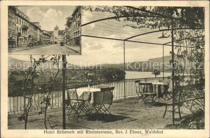 Waldshut Tiengen Rhein Hotel Rebstock mit Rheinterrasse