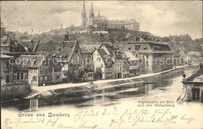 Bamberg Regnitzpartie mit Michaelisberg