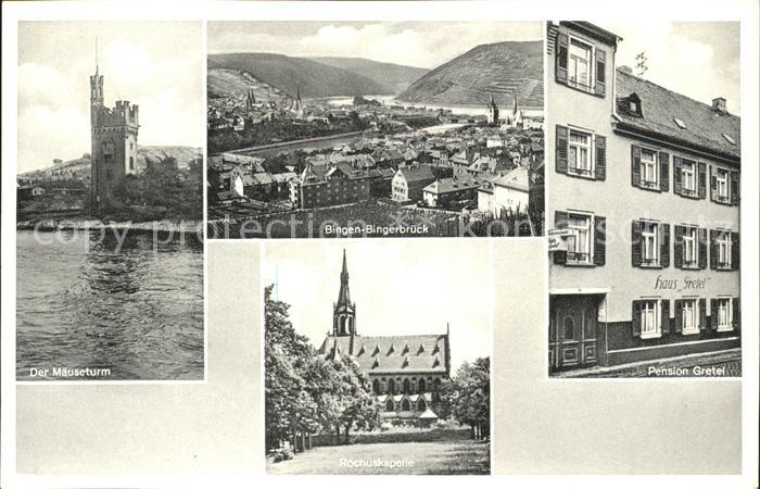 Bingen Rhein Maeuseturm Bingerbrueck Rochuskapelle Pension Gretel