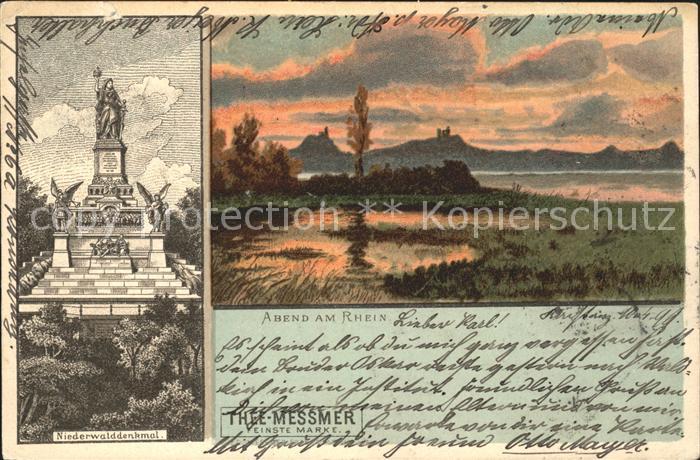 Niederwalddenkmal Rhein am Abend