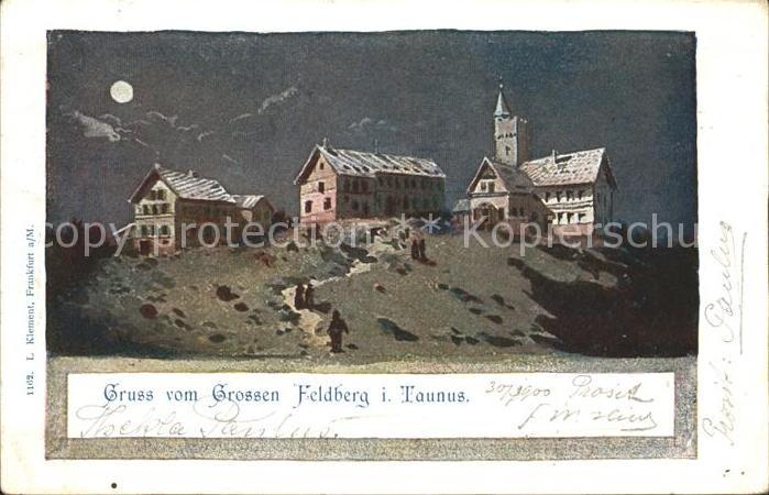 Feldberg Taunus Kuenstlerkarte bei Nacht