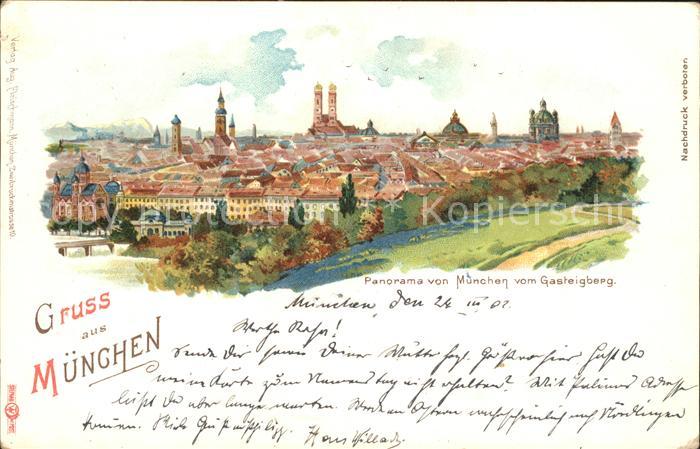 Muenchen Blick vom Gasteigberg