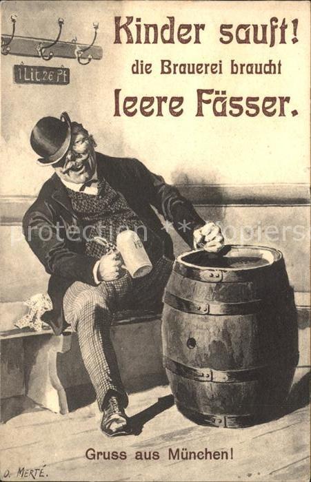 Muenchen Komik Mann mit Bierfass