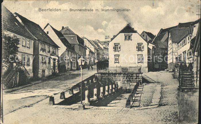 Beerfelden Odenwald Brunnenstrasse mit Muemmlingquellen