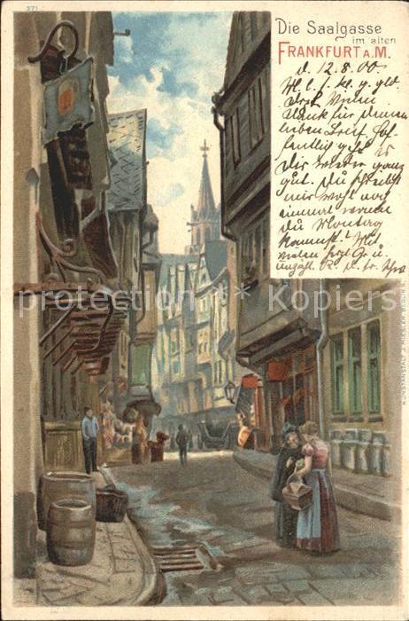 Frankfurt Main Saalgasse Kuenstlerkarte