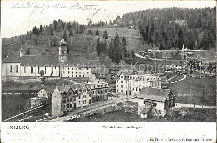 Triberg Schwarzwald Wallfahrtskirche und Bergsee