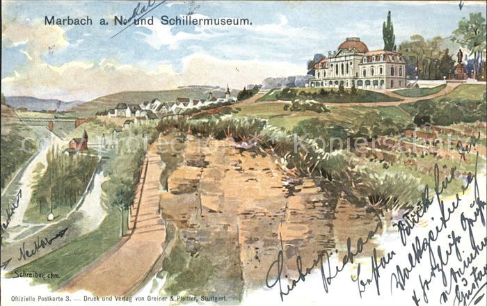 Marbach Neckar Schillermuseum Kuenstlerkarte