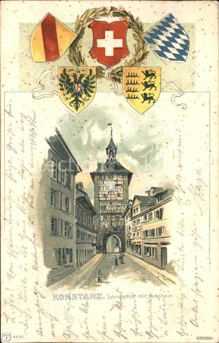 Konstanz Bodensee Tor mit Husshaus