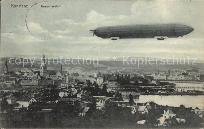Konstanz Bodensee Fliegeraufnahme Zeppelin