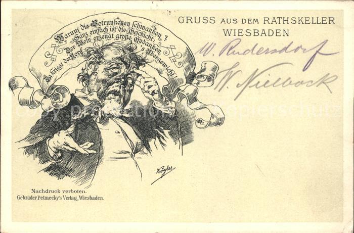 Wiesbaden Ratskeller Kuenstlerkarte