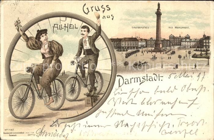 Darmstadt Luisenplatz mit Monument