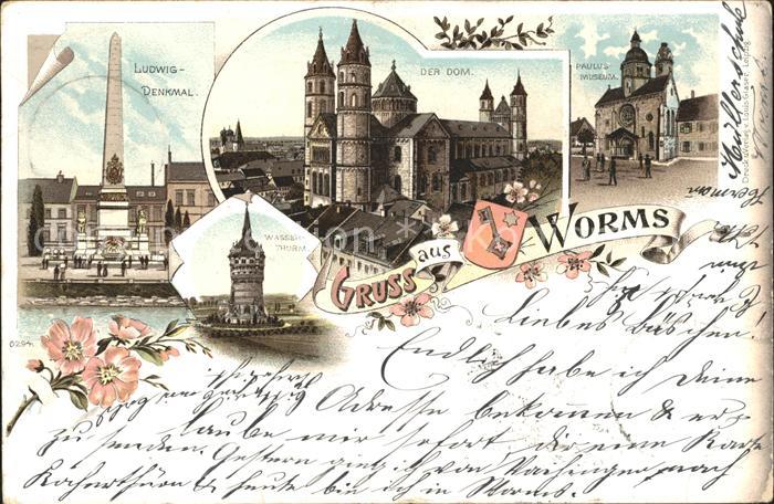 Worms Rhein Dom Ludwigsdenkmal Wasserturm