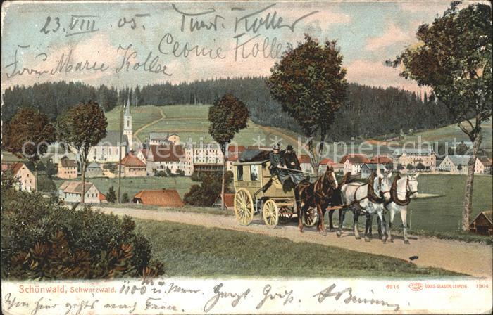 Schoenwald Schwarzwald Pferdekutsche