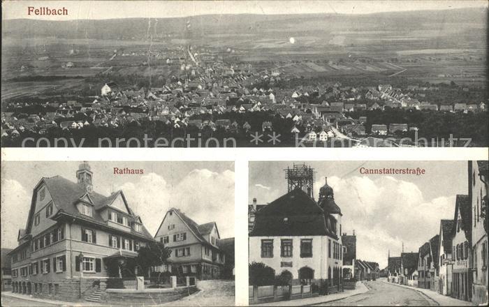 Fellbach Fliegeraufnahme Rathaus Cannstatterstrasse