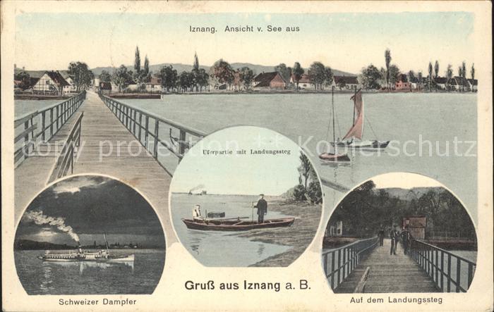 Iznang Bootssteg Ansicht vom See aus