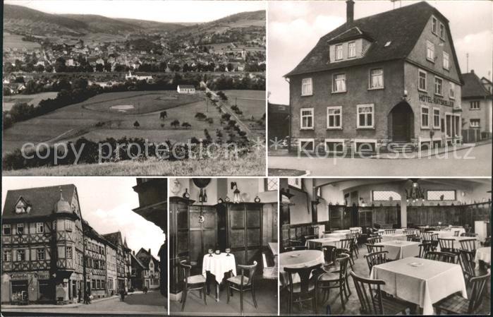 Lauda-Koenigshofen Gesamtansicht Hotel Ratskeller Restaurant